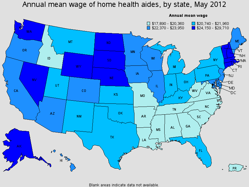 what is the average salary of a home health aide