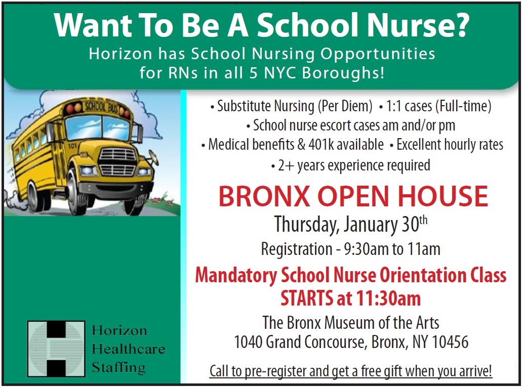 bronx school nurse open house