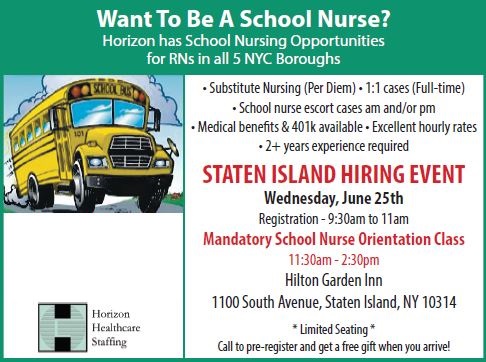 staten island rn hiring event