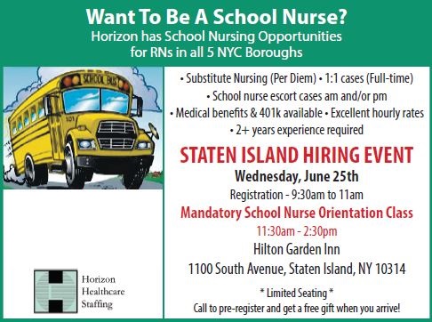 staten island rn hiring event